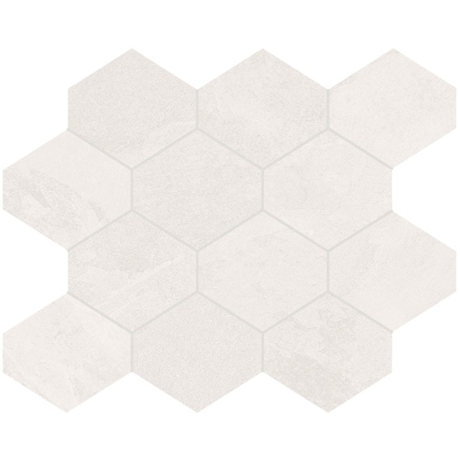 Unicom Starker Brazilian Slate Oxford White Hexagon 25x34cm